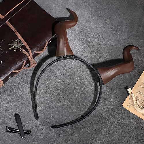 MOSTORY Devil Horns Headband for Adult - Demon Horns Headband for Halloween Cosplay Outfit Renaissance Photo Shoot Props - Image 5