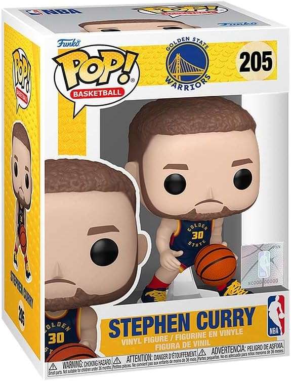 Epic Collectibles Basketball - Stephen Curry Crossover in 2024 City Edition Uniform Vinyl Figure Collectibles Bundle with Compatible Funko Pop Box Protector - Image 3