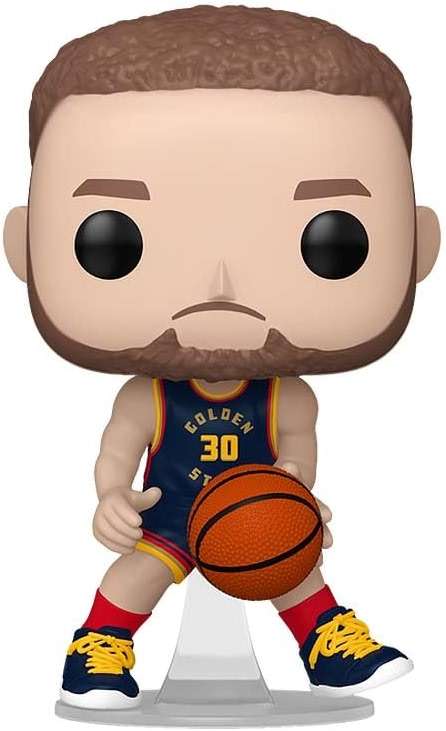 Epic Collectibles Basketball - Stephen Curry Crossover in 2024 City Edition Uniform Vinyl Figure Collectibles Bundle with Compatible Funko Pop Box Protector - Image 4