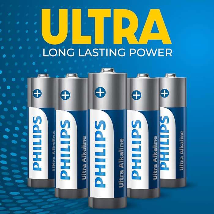 PHILIPS AA Batteries 12 Pack | 1.5v Ultra Alkaline Double A Battery | 132% More Power Then Industry Standard | Long-Lasting | 10-Year Shelf Life | Ideal for Indoor & Outdoor Use | Premium Performance. - Image 5