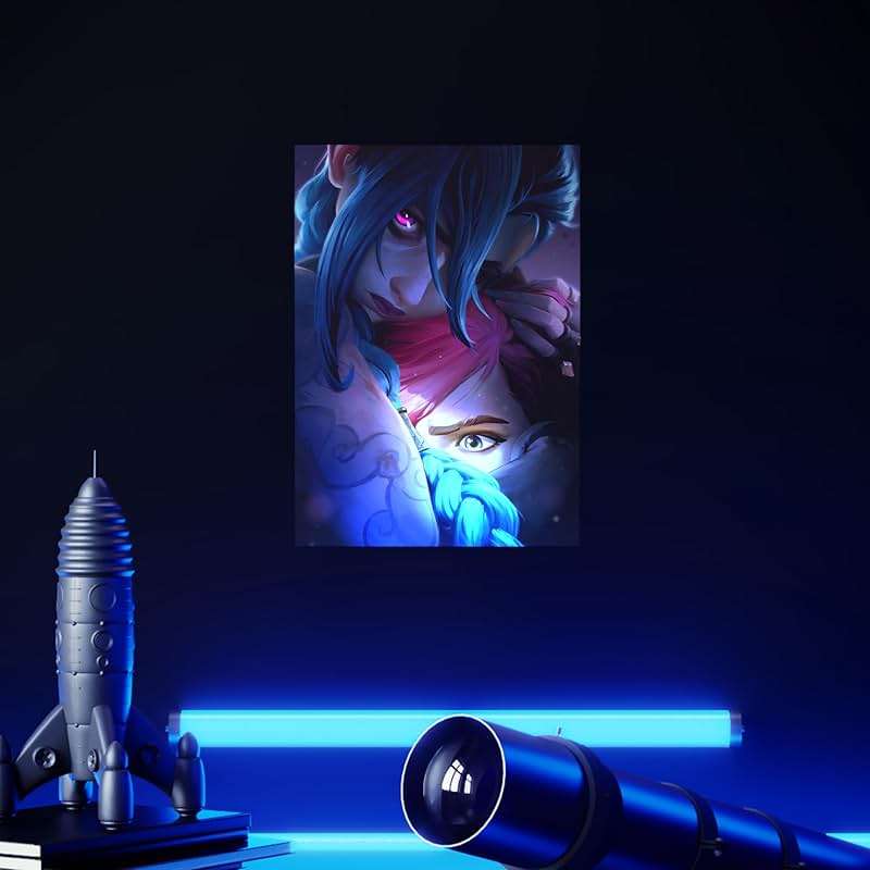 Displate Metal Poster Arcane - League of Legends Season 2 - Easy Magnetic Mounting - Jinx and Vi Collectible Gift - Room Decor Bedroom Wall Posters - 12.6x17.7 in - Image 6