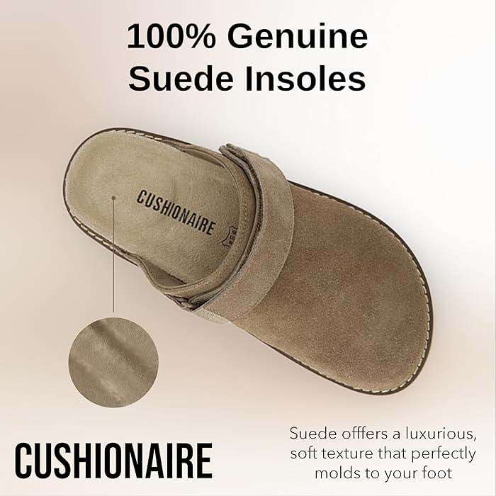CUSHIONAIRE Boulder Genuine Leather Clogs for Women, Slingback Slip On Shoes with Adjustable Swivel Back Strap and Memory Foam Footbed - Image 5