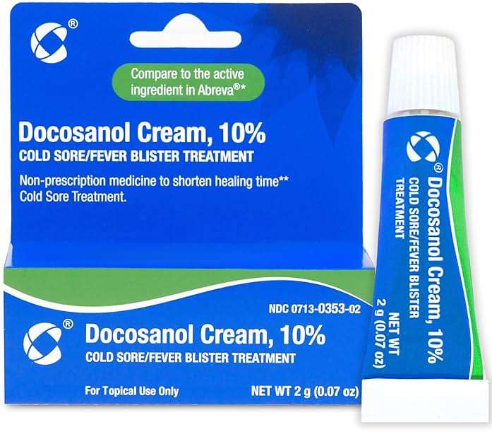 Cosette Cold Sore/Fever Blister Treatment for Face or Lips with Docosanol Cream, 10% - Treatment Cream for Cold Sore/Fever Blister (0.07 Tube) (1) - Image 1
