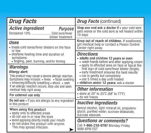 Cosette Cold Sore/Fever Blister Treatment for Face or Lips with Docosanol Cream, 10% - Treatment Cream for Cold Sore/Fever Blister (0.07 Tube) (1) - Image 6