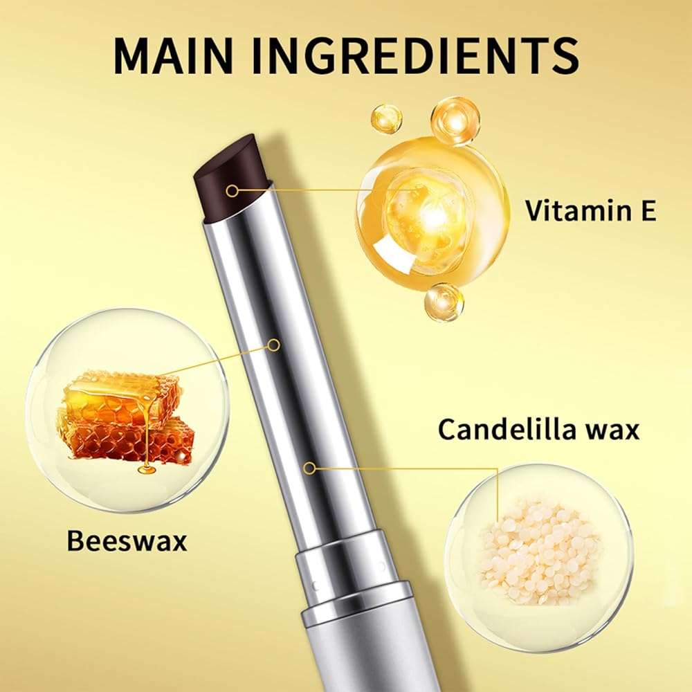 BAISEN DIARY 2PCS Honey Lipstick Tinted Lip Balm - Sheer Hydrating Lipstick for All Skin Tones - Moisturizing Lip Color, Nourishing Lip Balm with a Hint of Natural Black Cherry Tint - Image 2