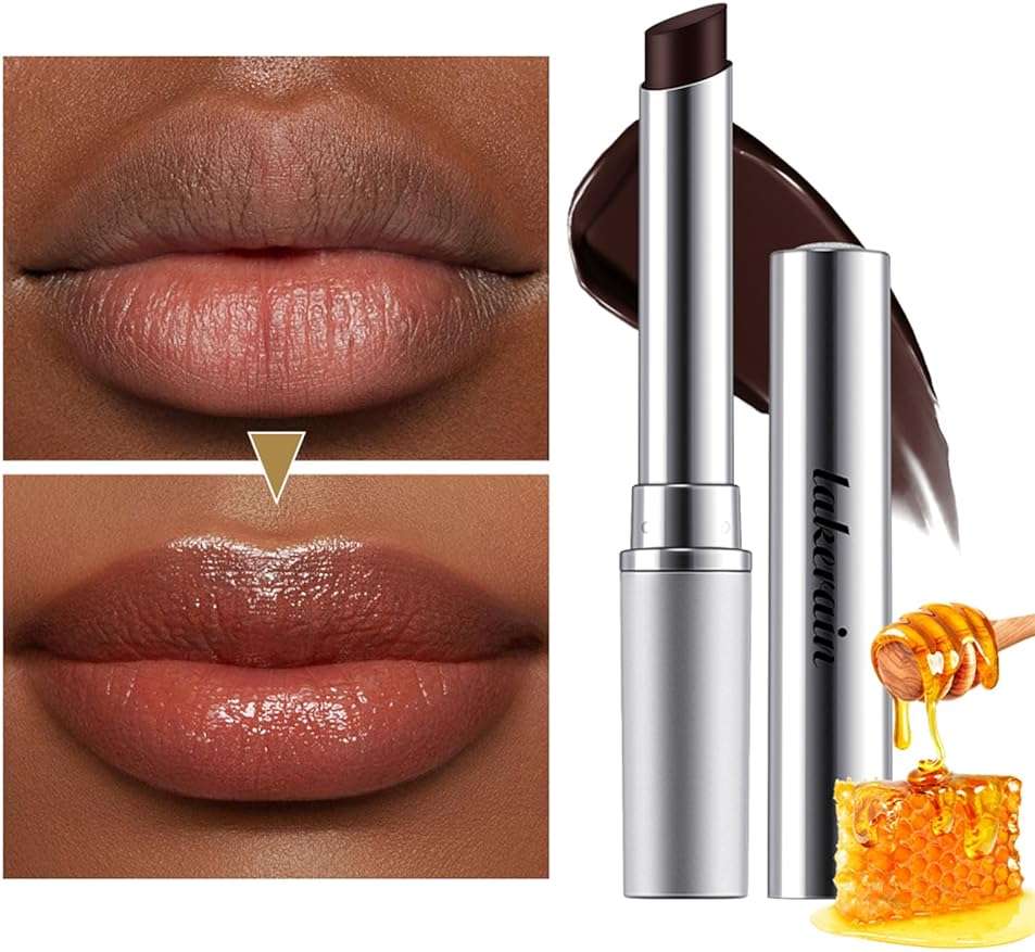 BAISEN DIARY 2PCS Honey Lipstick Tinted Lip Balm - Sheer Hydrating Lipstick for All Skin Tones - Moisturizing Lip Color, Nourishing Lip Balm with a Hint of Natural Black Cherry Tint - Image 4
