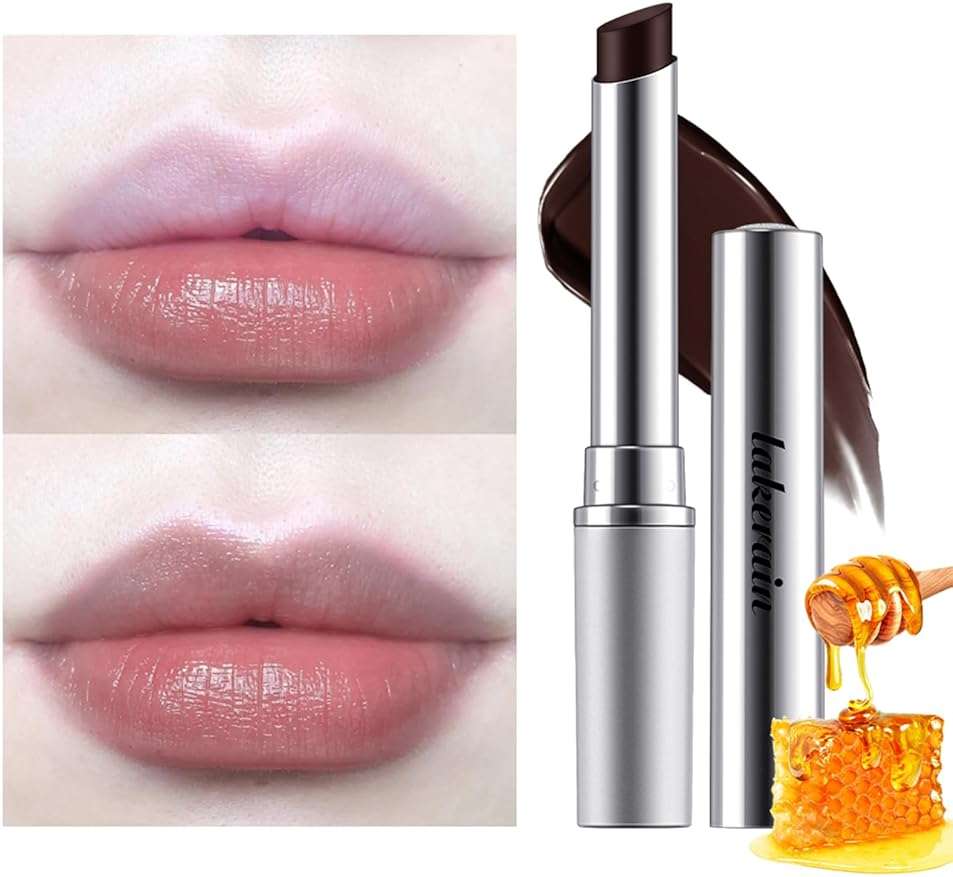 BAISEN DIARY 2PCS Honey Lipstick Tinted Lip Balm - Sheer Hydrating Lipstick for All Skin Tones - Moisturizing Lip Color, Nourishing Lip Balm with a Hint of Natural Black Cherry Tint - Image 5