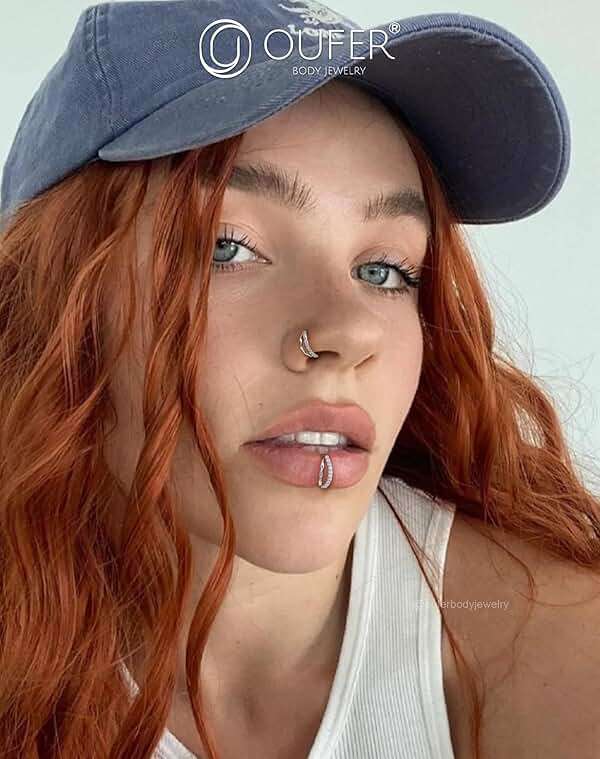 OUFER Nose Rings Silver, 20G Double Hoop 8MM Nose Rings, Seamless Stainless Steel Rook Daith Piercing Jewelry for Women & Men - Image 4
