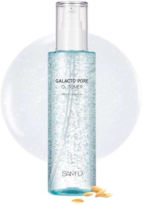 SAM'U Galacto Pore O2 Toner, Pore Refining & Hydrating Hyaluronic Acid Toner with PHA & Alcohol-Free Witch Hazel, Gentle Exfoliating Daily Care, Face Toner for Women, 6.08 fl oz - Image 1
