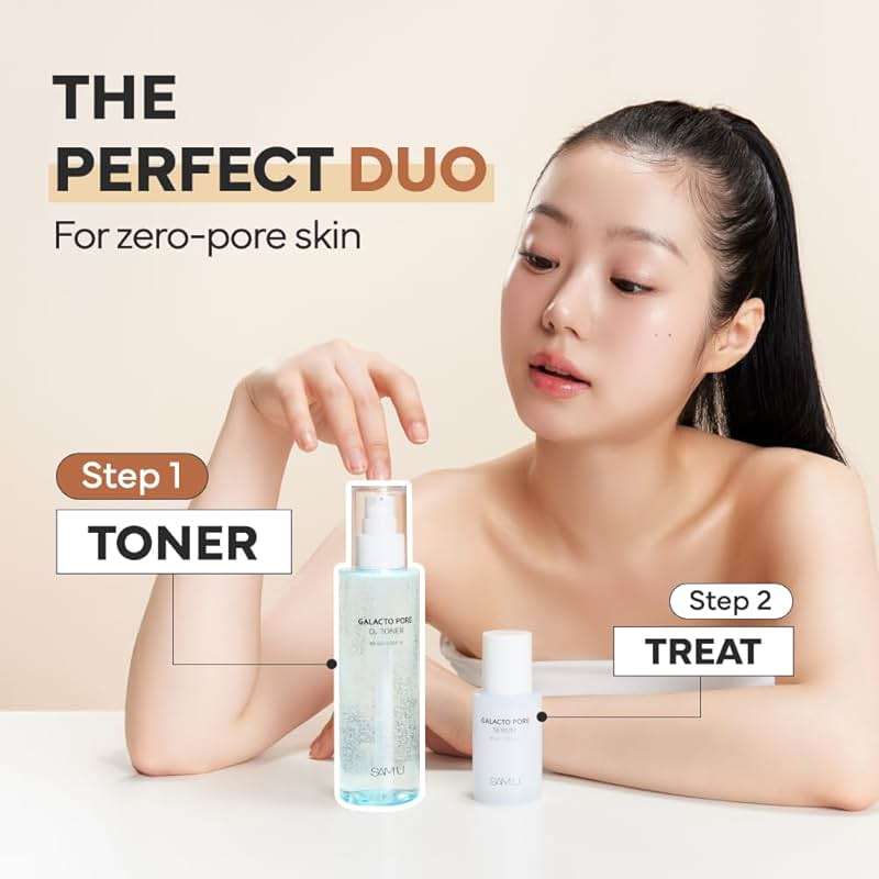 SAM'U Galacto Pore O2 Toner, Pore Refining & Hydrating Hyaluronic Acid Toner with PHA & Alcohol-Free Witch Hazel, Gentle Exfoliating Daily Care, Face Toner for Women, 6.08 fl oz - Image 6