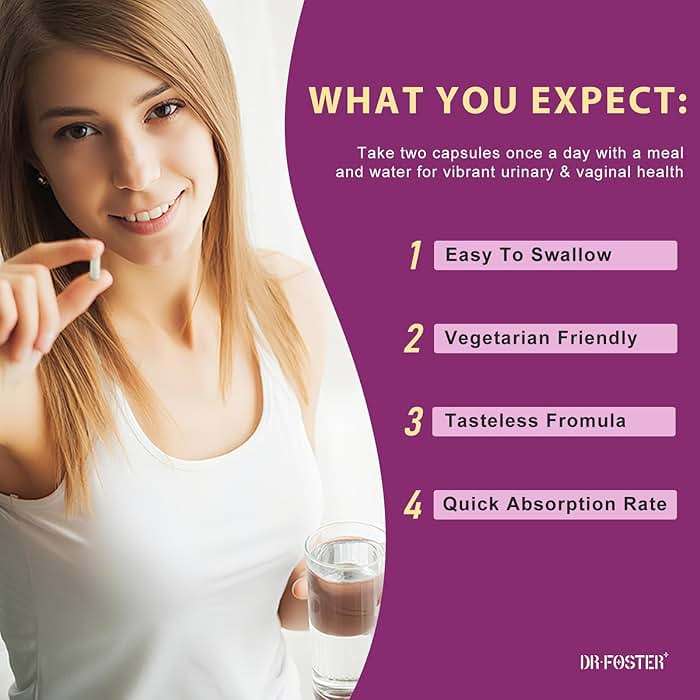 DRFOSTER Urinary Tract Health for Women, Vaginal Probiotics for Women pH Balance with D-Mannose, Cranberry, Probiotics and Prebiotics for Digestive Helath 90 Veggie Capsules - Image 7