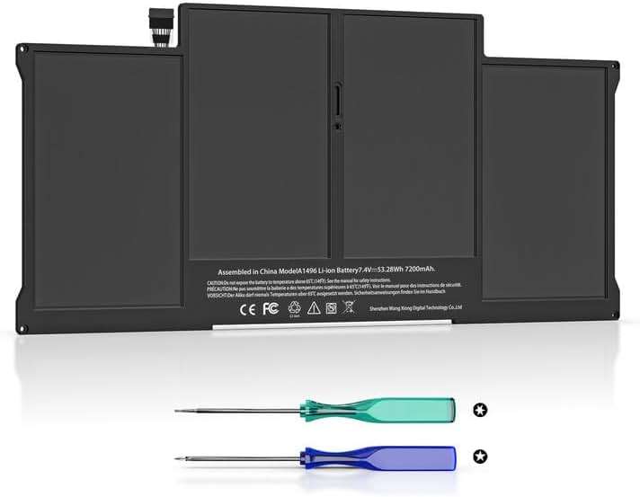 YUERYE A1466 Battery Compatible with MacBook Air 13 inch A1466(Mid 2012, Mid 2013, Early 2014, Early 2015,2017) A1369(Late 2010, Mid 2011 Version) 7200mAh fits A1496 A1405 A1377 [Upgraded 3.0] - Image 1
