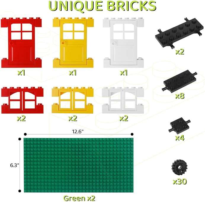 1100 Pieces Building Bricks, Compatible with Lego Classic Building Blocks Bulk with Baseplates, Doors Windows and Wheels, STEM Creative Construction Toys for 6 7 8 9 10 11 12 Year Old - Image 3