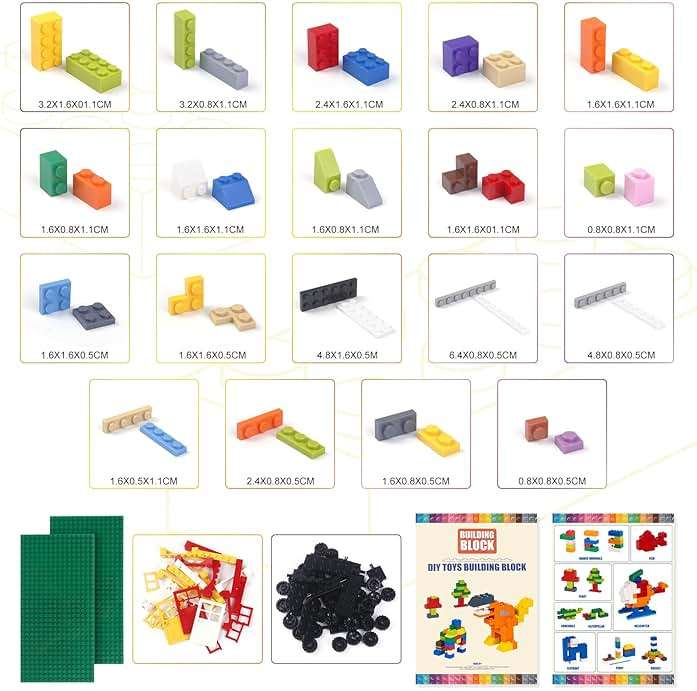 1100 Pieces Building Bricks, Compatible with Lego Classic Building Blocks Bulk with Baseplates, Doors Windows and Wheels, STEM Creative Construction Toys for 6 7 8 9 10 11 12 Year Old - Image 5