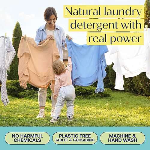 Fab Tab Laundry Detergent Tablets, Clean Ingredients, Sensitive Skin Friendly, Powerful & Gentle Clean, Unscented, Plastic-Free Alternative to Liquids, Laundry Pods and Sheets, 40 Count. - Image 2