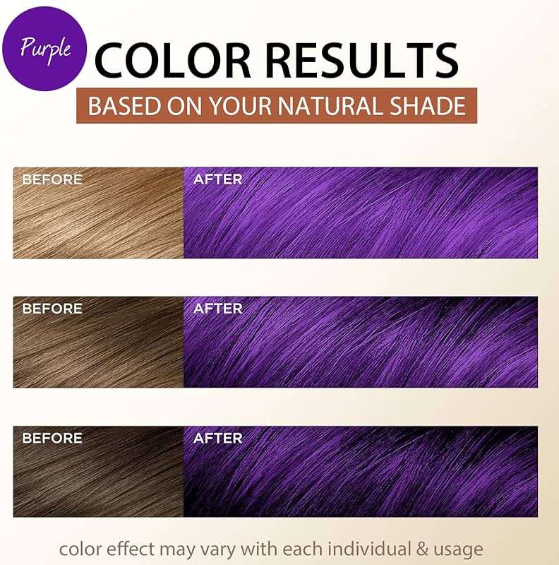 Msktasy Purple Hair Dye Shampoo, 3 in 1 Argan Oil Hair Color Shampoo for Women Men, Long-Lasting & Natural-Looking vibrant Color, Easy to Use, Champu Para Canas, Para el Cabello, 500 Ml - Image 3