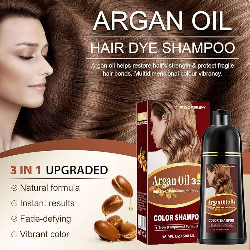 Msktasy Purple Hair Dye Shampoo, 3 in 1 Argan Oil Hair Color Shampoo for Women Men, Long-Lasting & Natural-Looking vibrant Color, Easy to Use, Champu Para Canas, Para el Cabello, 500 Ml - Image 7