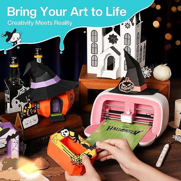 Likcut Vinyl Cutter Machine, Upgrade Cutting Machine Glee S501 for DIY Joy, Portable Smart Cutting Tool for Crafter, Sticker Decal Maker Printing for Family & School Fun Projects and Decorations, Pink - Image 3