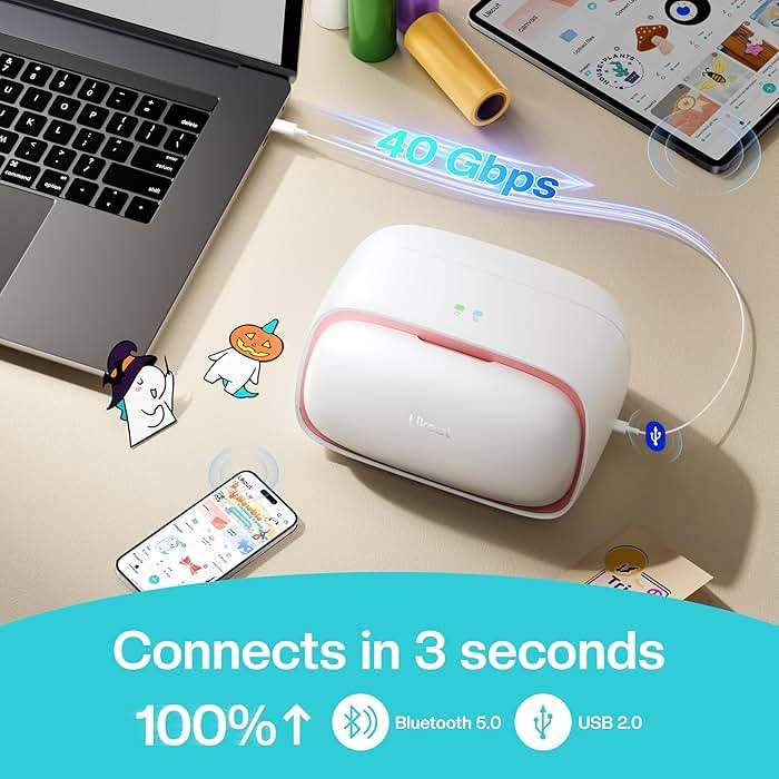 Likcut Vinyl Cutter Machine, Upgrade Cutting Machine Glee S501 for DIY Joy, Portable Smart Cutting Tool for Crafter, Sticker Decal Maker Printing for Family & School Fun Projects and Decorations, Pink - Image 4