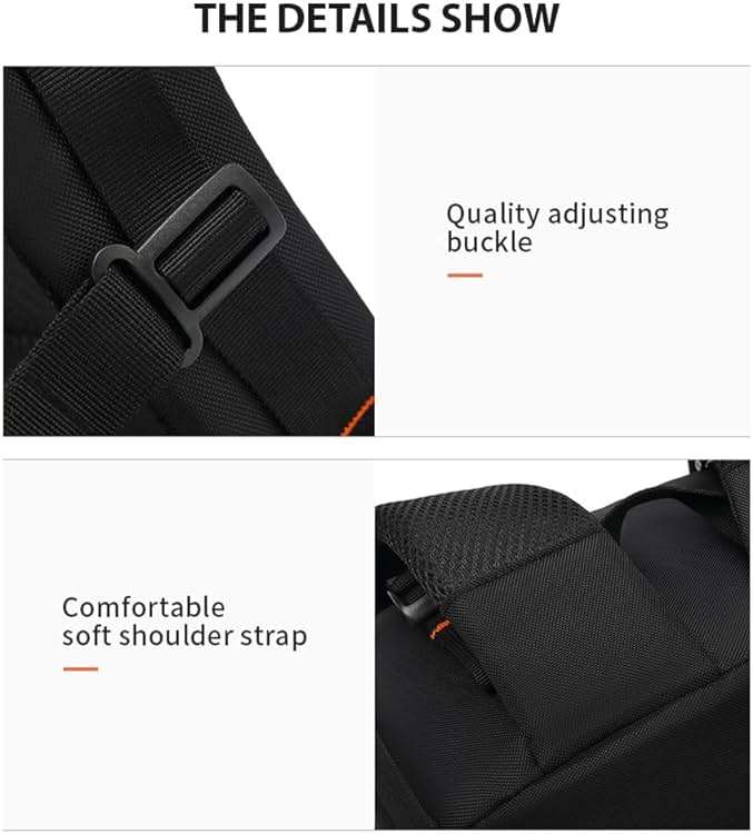 Brrnoo Lightweight Camera Backpack with USB Charging Port – 800g Water- Professional DSLR Bag with Tripod Strap, 15.6" Laptop Compartment & Gear Organizer for Photographers & Travelers - Image 8