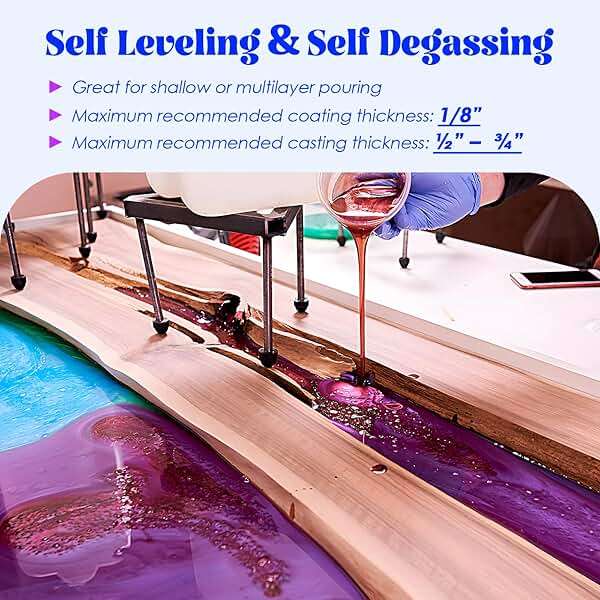 Bsrezn 2 Gallon Epoxy Resin Kit with Pumps – Crystal Clear, Bubble-Free, No Yellowing, Self-Leveling, Mix 1:1 Epoxy Resin for Art, Crafts, Wood, and Resin Molds (1 Gallon x 2) - Image 4
