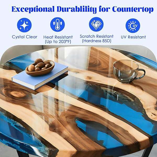 Bsrezn 2 Gallon Epoxy Resin Kit with Pumps – Crystal Clear, Bubble-Free, No Yellowing, Self-Leveling, Mix 1:1 Epoxy Resin for Art, Crafts, Wood, and Resin Molds (1 Gallon x 2) - Image 5