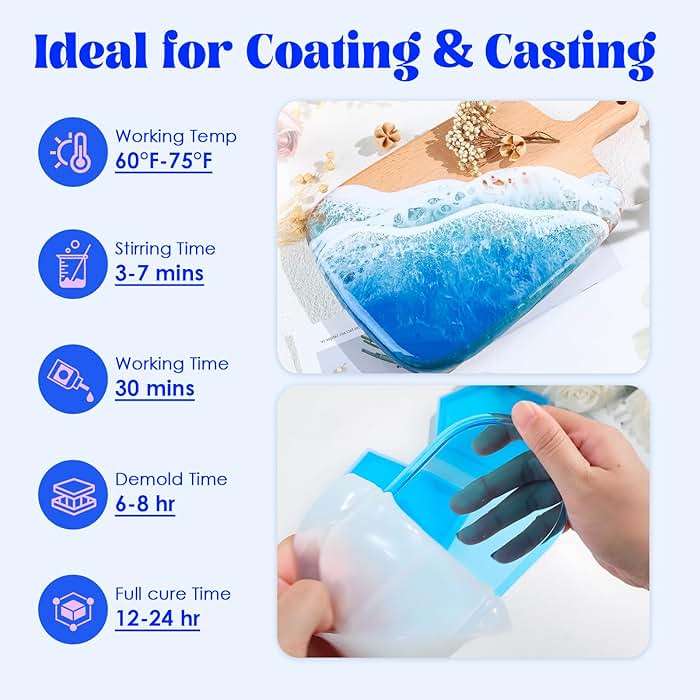 Bsrezn 2 Gallon Epoxy Resin Kit with Pumps – Crystal Clear, Bubble-Free, No Yellowing, Self-Leveling, Mix 1:1 Epoxy Resin for Art, Crafts, Wood, and Resin Molds (1 Gallon x 2) - Image 6