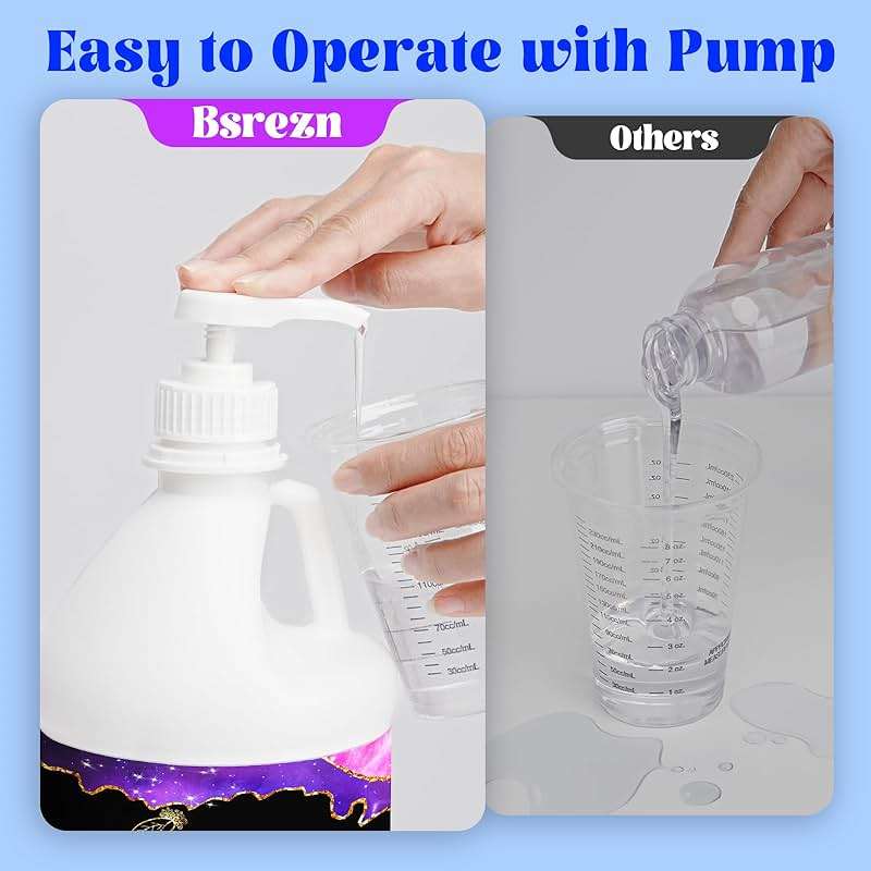 Bsrezn 2 Gallon Epoxy Resin Kit with Pumps – Crystal Clear, Bubble-Free, No Yellowing, Self-Leveling, Mix 1:1 Epoxy Resin for Art, Crafts, Wood, and Resin Molds (1 Gallon x 2) - Image 7