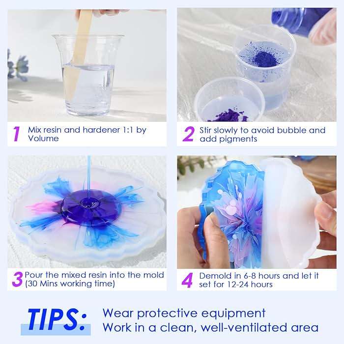Bsrezn 2 Gallon Epoxy Resin Kit with Pumps – Crystal Clear, Bubble-Free, No Yellowing, Self-Leveling, Mix 1:1 Epoxy Resin for Art, Crafts, Wood, and Resin Molds (1 Gallon x 2) - Image 9