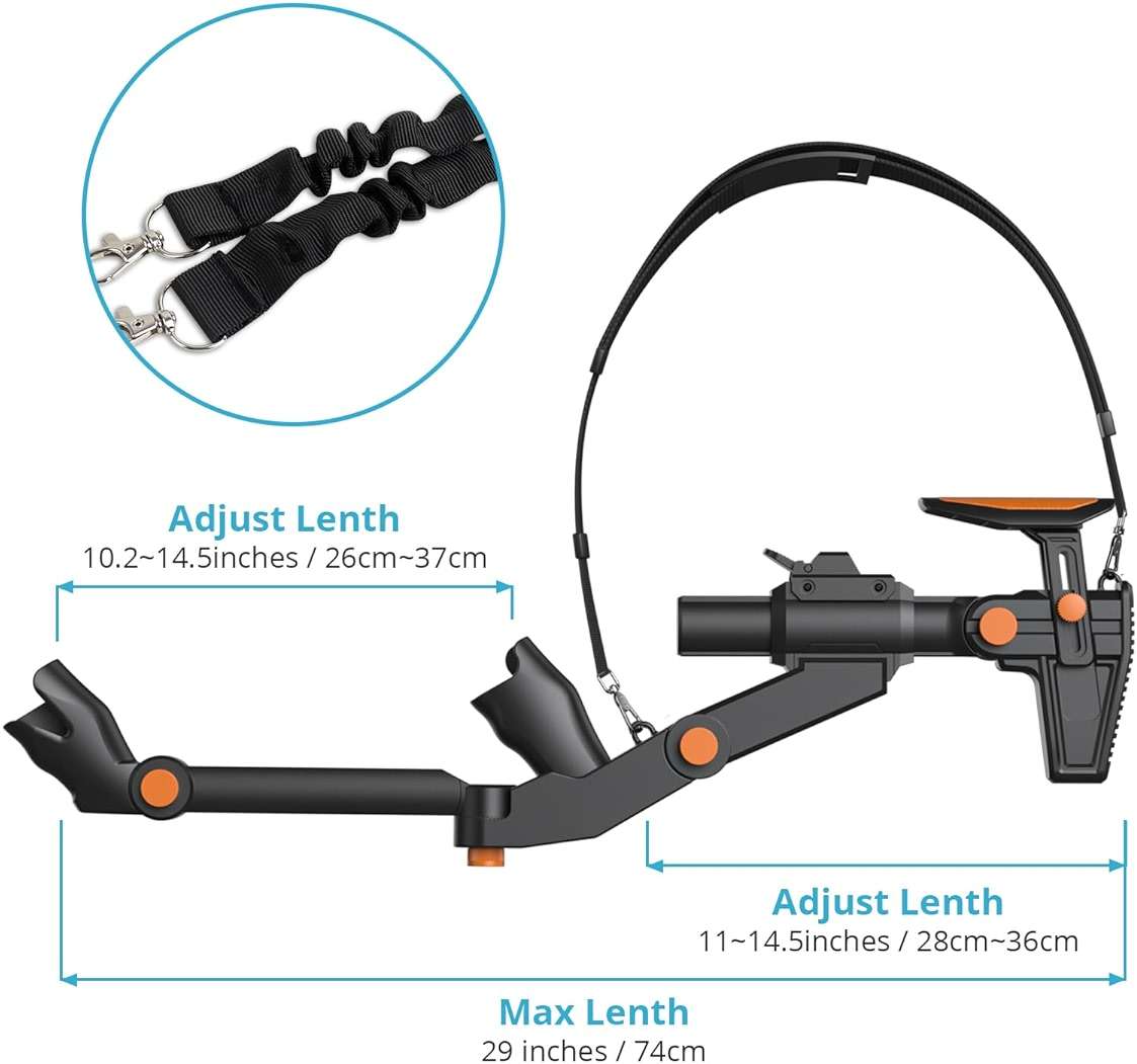 SUPERVR VR Gunstock Accesorries for Quest 3 Meta Quest 3S/Quest Pro/Quest 2 Gun Stock Customizes Shape Length FPS Gams Gear Controllers Accessories - Image 2