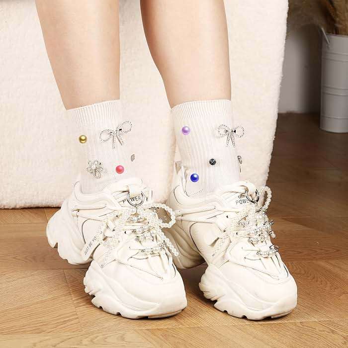 Odiwellan Shoe Charm & Sock Charms – Stylish Alloy Pins for Sneakers, Socks, Denim & Accessories, Easy Install Fashion Charms for Women & Girls - Image 3
