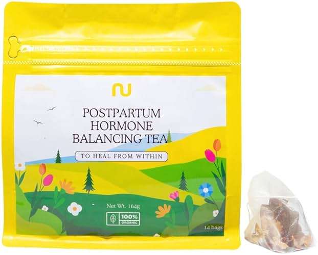 Pluscenta Hormone Balancing Tea for Women - Organic 14 Tea Bags - Postpartum Gifts for Mom - Image 2