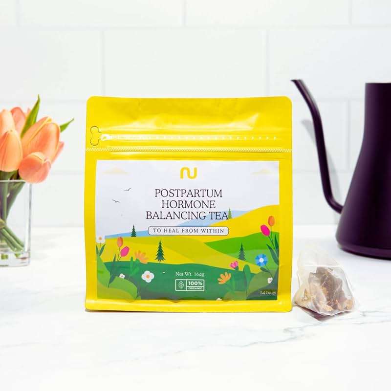 Pluscenta Hormone Balancing Tea for Women - Organic 14 Tea Bags - Postpartum Gifts for Mom - Image 4