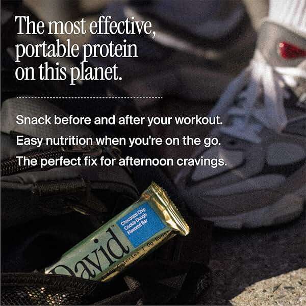 David High Protein Bars - 0g of Sugar, Low Carb, Gluten Free - 28g of Protein, 150 Calories - Variety 6 Pack (2x Peanut Butter Chocolate Chunk, 2x Chocolate Chip Cookie Dough, 2x Salted Peanut Butter) - Image 7