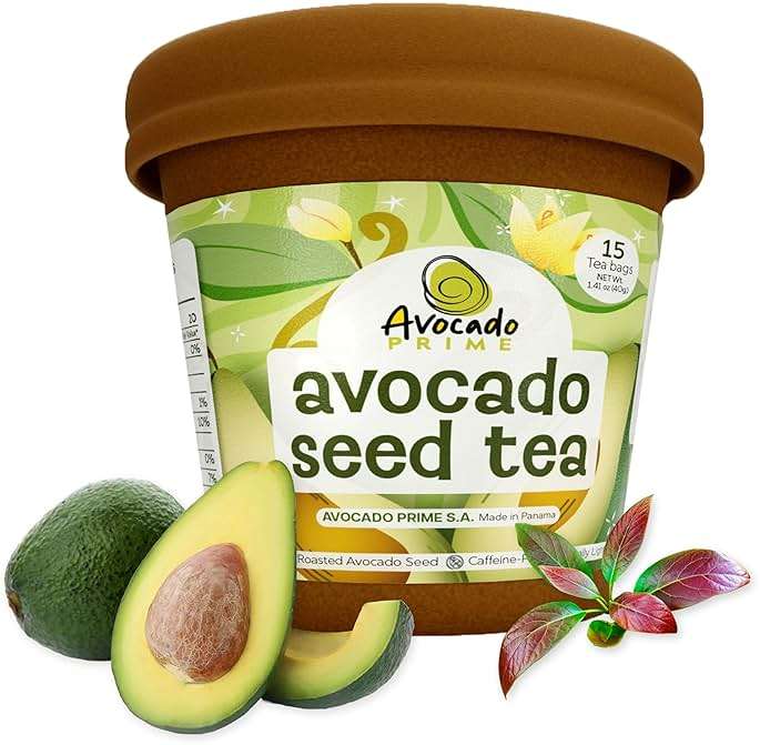 Organic Avocado Tea, Herbal Seed Tea for Digestion, Infusion for Wellness, Premium Natural Organic Tea Beverage, Té de Aguacate | Avocado Prime - Image 1