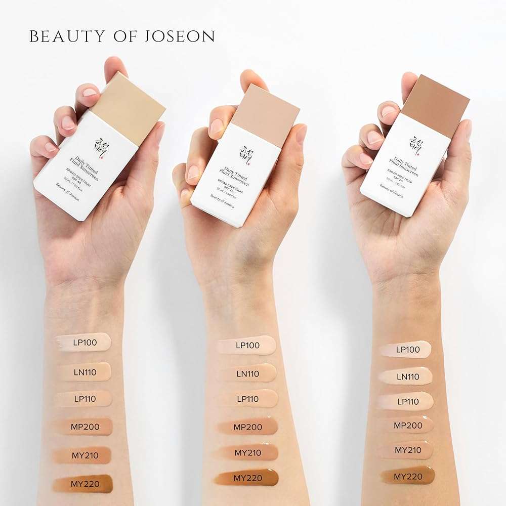 Beauty of Joseon Daily Tinted Fluid Sunscreen 12 Shades for Face Moisturizing Broad Spectrum SPF 40 Korean Skincare 50ml, 1.69 fl.oz #LN110 | 12 Shades - Image 5