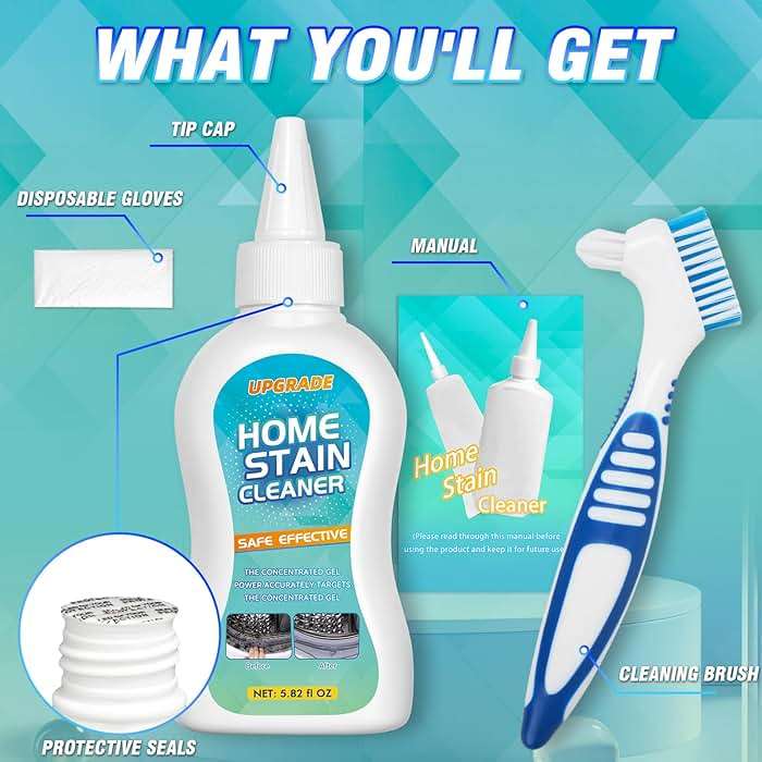 Balldanlu Mold Stain Cleaner Gel, 5.82 Fl oz All-Purpose Gel for Home Use on Washing Machine Gasket, Bathroom Grout, Sink, Shower, Caulk, and Front Loader Seal - Image 7