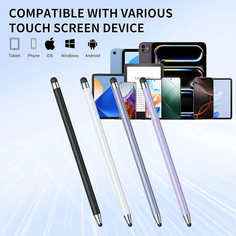 Stylus (10Pcs), Stylus Pen for Touchscreen, High Precision and Sensitivity Stylus Pen for iPad/iPhone/Samsung/Android Smartphone and Tablets, Compatible with All Capacitive Touch Screen (Black/White) - Image 7