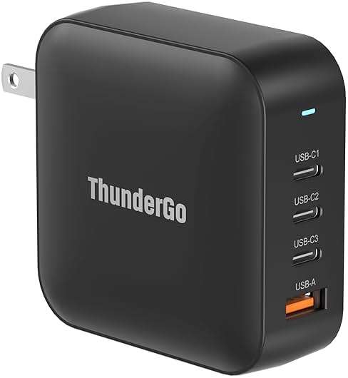 240W GaN Charger, 4-Port USB C Fast Charging Station with 140W Max PD 3.1 Port, Compact Travel Wall Adapter for MacBook Pro/Air M3/M2/M1, Laptops, iPhone 15/14, Galaxy S24/S23, iPad, Steam Deck - Image 1