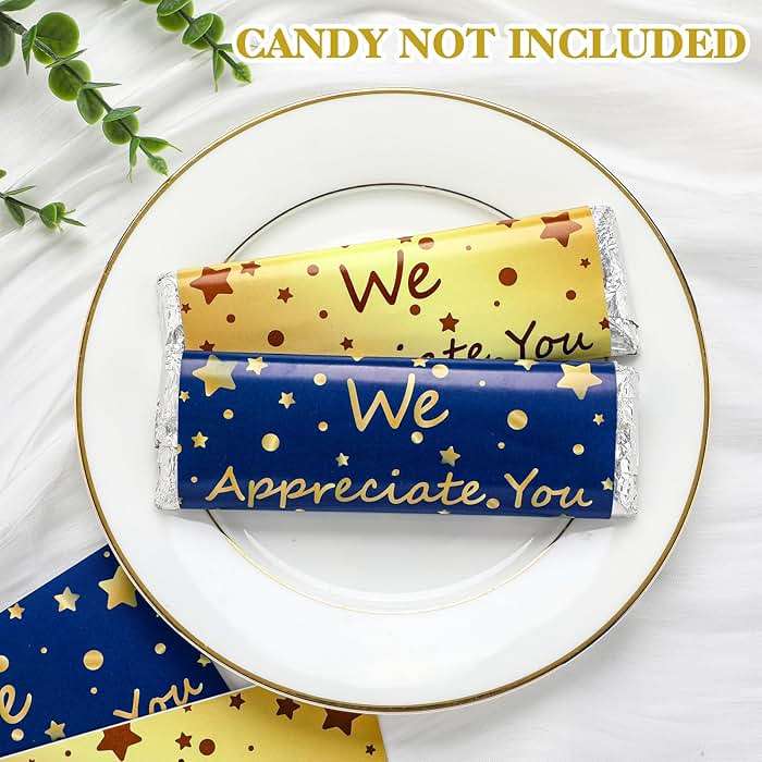 100 Pcs CNA Week Appreciation Gifts End of Year Teacher Gifts Employee Appreciation We Appreciate You Chocolate Candy Wrappers for Paraprofessional Team Party Favor DIY Lover Birthday Graduation(Star) - Image 4