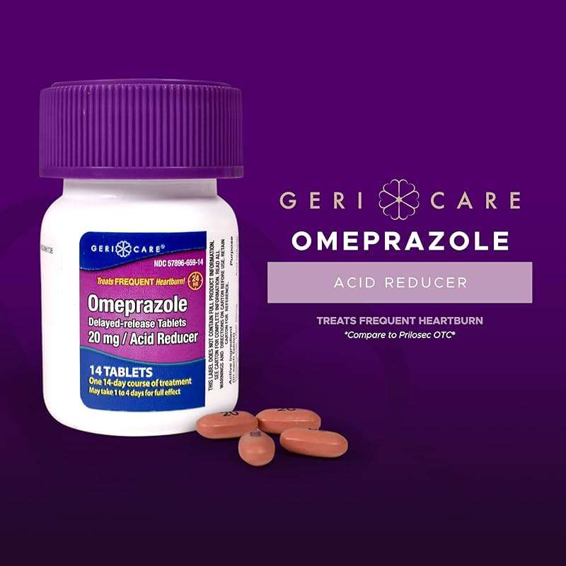 GeriCare Omeprazole Delayed Release Tablets 20mg Stomach Acid Reducer Pills for 24 Hour Heartburn Relief- Acid Reflux Medicine to Treat Frequent Heartburn- Anti-Acid Relief Tablets (42 Count) - Image 2