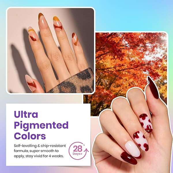 Beetles Summer Gel Nail Polish Set - Vibrarnt Holiday 55 Colors Neon Gel Polish Kit with 5 Pcs Base Glossy Matte Top Coat, Red Brown Pink Green Blue UV LED Soak Off Gel Gifts for Women - Image 4