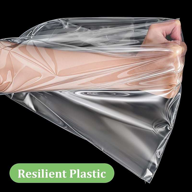 JOUTYFOR 80 Pack 16" x 18" Clear Heavy-Duty Reclosable Zipper Plastic Storage Bags for Clothes, Food, Travel & More - Image 6