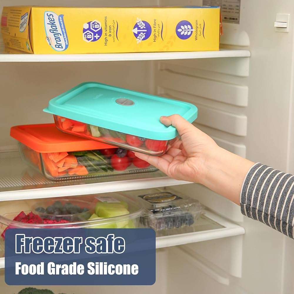 Replacement Lids for Pyrex 7202-PC 1Cup, 7200-PC 2Cup, 7201-PC 4Cup, 7402-PC 6/7Cup, 7210-PC 3Cup and 7211-PC 6Cup Rectangle, Silicone Cover for Glass Bowl 9 Pack - Image 7
