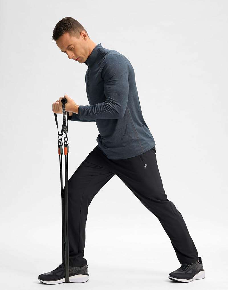 Pudolla Men's Lightweight Hiking Pants Quick Dry Outdoor Sweatpants with Zipper Pockets for Athletic Workout Casual Travel - Image 6