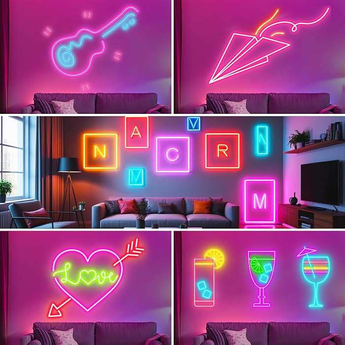 iNextStation RGB Neon LED Strip Lights, 16.4FT 12V Flexible Rope Lights Color Changing Multiple Modes Control with APP & Remote,IP65 Waterproof Neon Lights for Bedroom Decor - Image 8