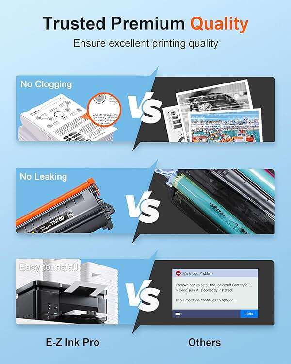 E-Z Ink Pro TN760 Toner for Brother Printer Replacement for Brother TN760 Toner TN-730/TN-760 TN730 to Use with HL-L2350DW HL-L2370DW HL-L2390DW HL-L2395DW MFC-L2710DW MFC-L2750DW Printer(4black) - Image 5