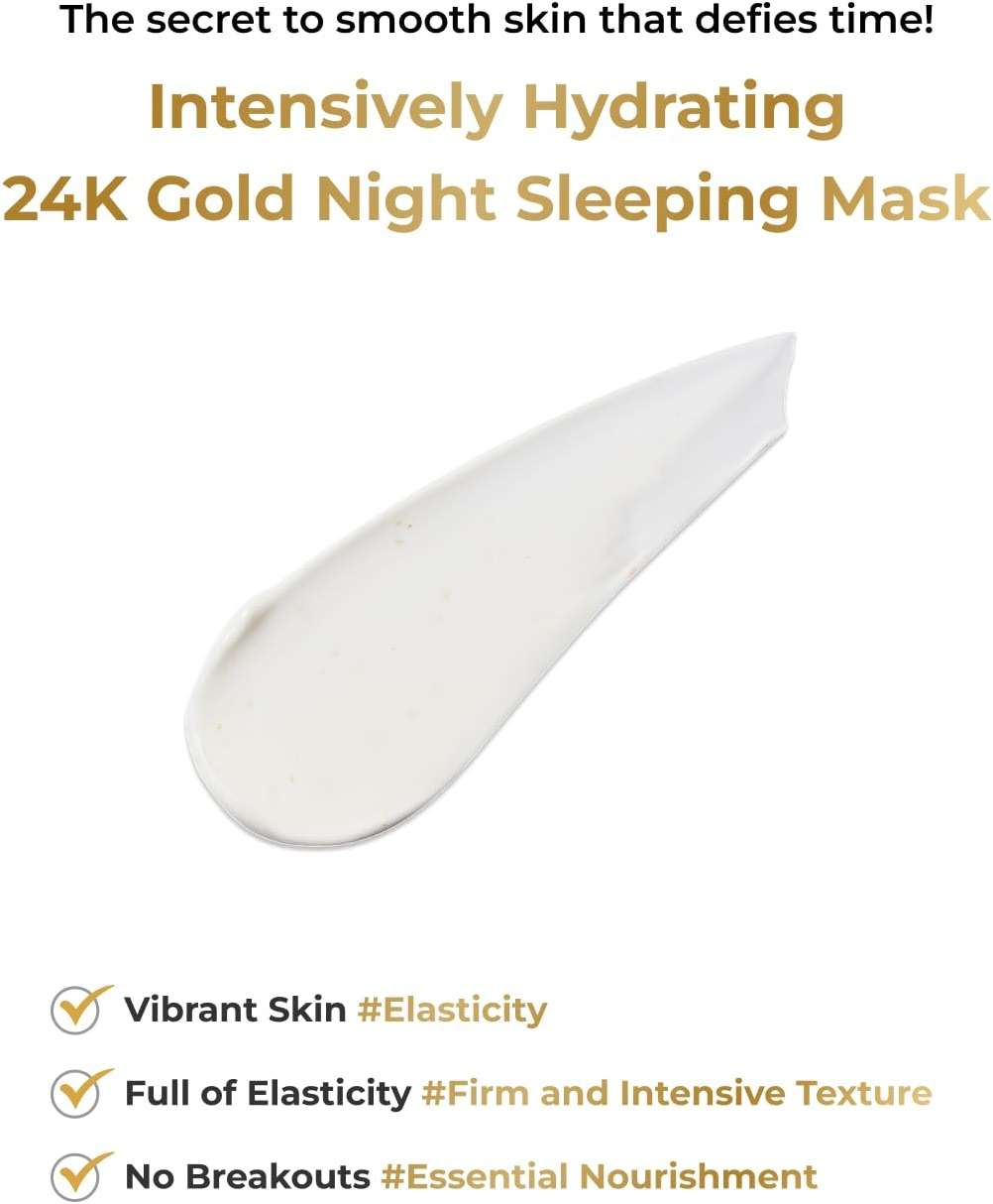 BOM COSMETICS Peptide Power Night Sleeping Mask 2.64 Fl Oz, High-Density Hydrating Overnight Facial Mask with Penta-Peptides and 99% Pure Gold for Skin Elasticity, Smooth Skin Texture, Korean Skincare - Image 3