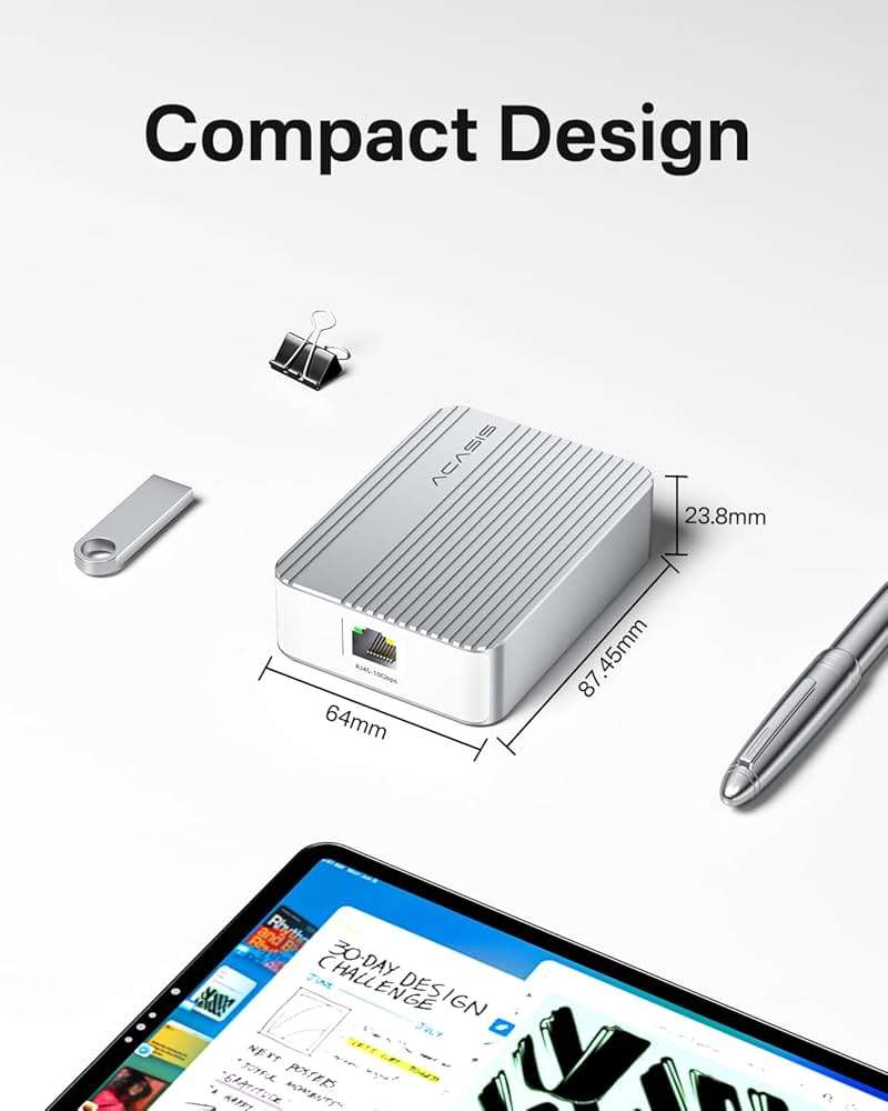 ACASIS USB4 to10gb ethernet Adapter High-Speed USB C to Ethernet Adapter OnlyCompatibleThunderbolt3/4/5/USB4 Aluminum Housing10gb ethernet Adapter Supports10/5/2.5/1Gbps/100Mb/s for Mac/Windows/Linux - Image 5