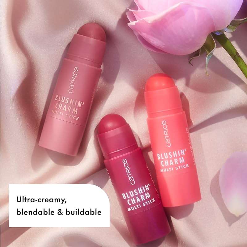 Catrice | Blushin' Charm Multi Stick | Creamy, Multi-Use Blush & Lip Tint | Buildable Dewy Finish | Vegan & Cruelty Free (040 | Sparkle Lover) - Image 3